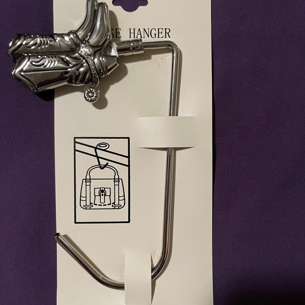 Silver Western Boot Purse Hanger